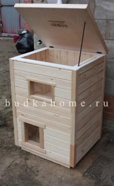 Деревянный домик для кошки/собаки (80×80 см.)